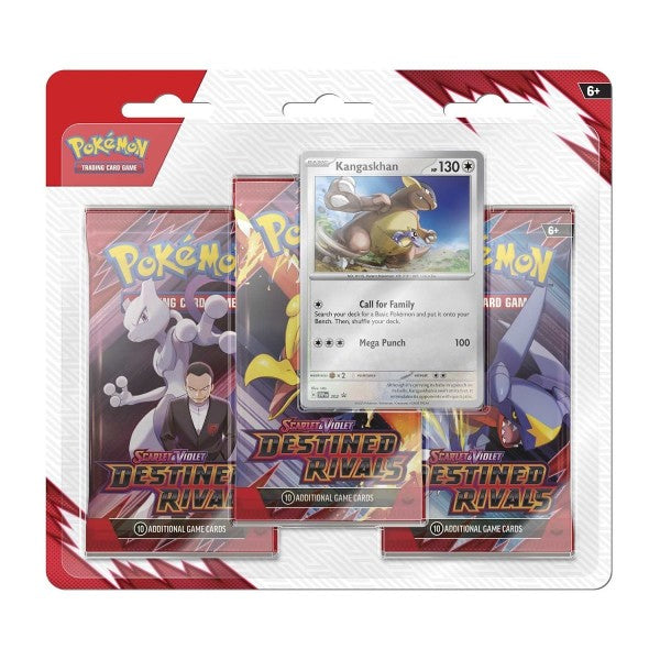 Pokemon - Scarlet & Violet - Destined Rivals - 3 Pack Blister (Kangaskhan) Booster Pack