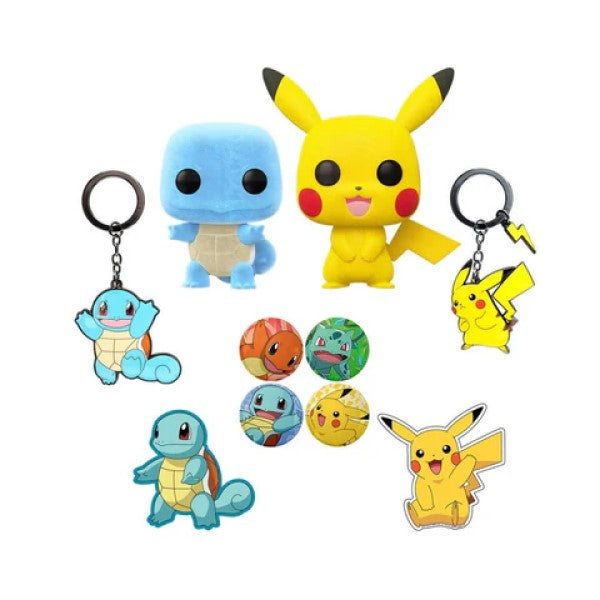 Funko Pop Box Gamestop (EB Games) Exclusive - Pokemon - Flocked Pikachu and Squirtle