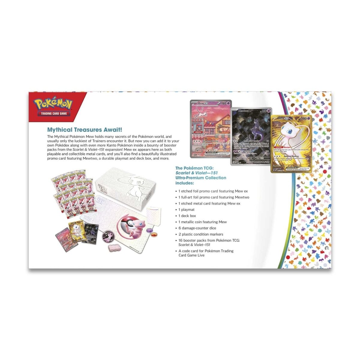 Pokemon - Scarlet & Violet 151 Ultra-Premium Collection, Booster Pack, playmat, Mew, Mewtwo, Metal Mew ex card