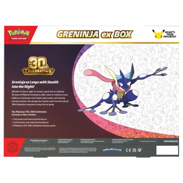 Pokemon - Mega Evolution - 30th Celebration - Greninja ex Box booster pack