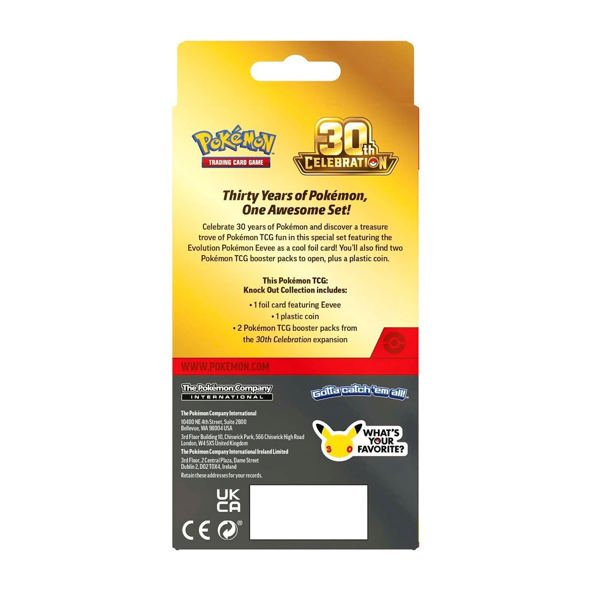 Pokemon - Mega Evolution - 30th Celebration - Knock Out Collection, Booster Pack, Eevee