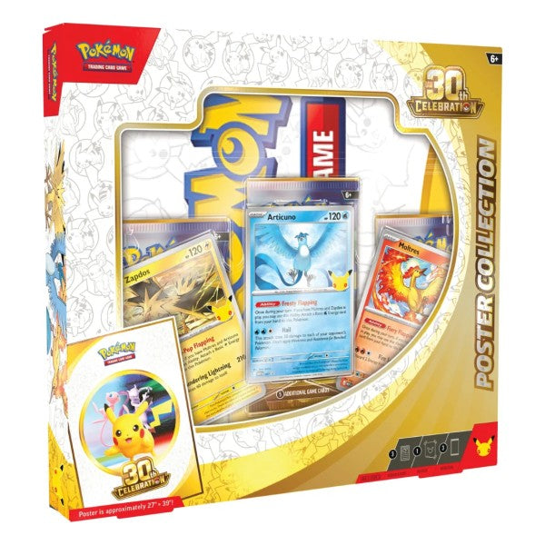Pokemon - Mega Evolution - 30th Celebration - Poster Collection, Booster Pack, Zapdos, Moltres, Articuno