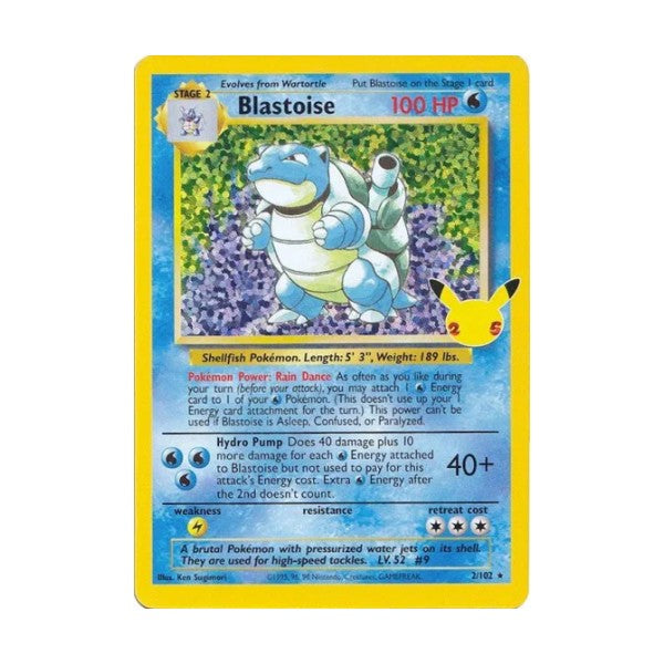 Pokemon - Blastoise 2/102 Celebrations: Classic Collection