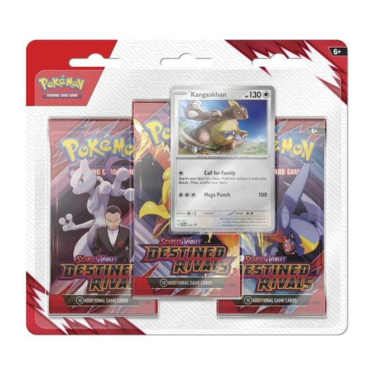 Pokemon - Scarlet & Violet - Destined Rivals - 3 Pack Blister (Kangaskhan) Booster Pack