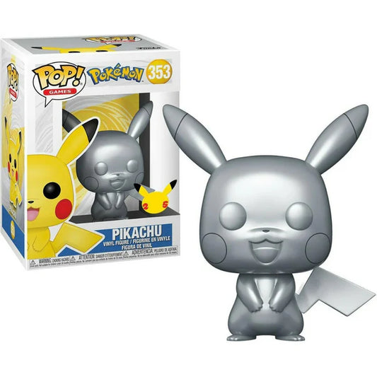 Funko Pop - Pokemon - Pikachu (Silver) 25th Anniversary Edition