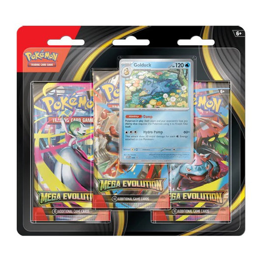 Pokemon - Mega Evolution - Base Set - 3 Pack Blister - Golduck