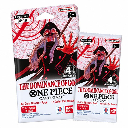 One Piece - OP-18 The Dominance of God - Sleeved Booster Pack OP18. One Piece Card Game, latest set