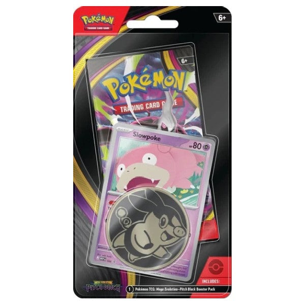 Pokemon - Mega Evolution - Pitch Black - Checklane Blister - Slowpoke Booster Pack